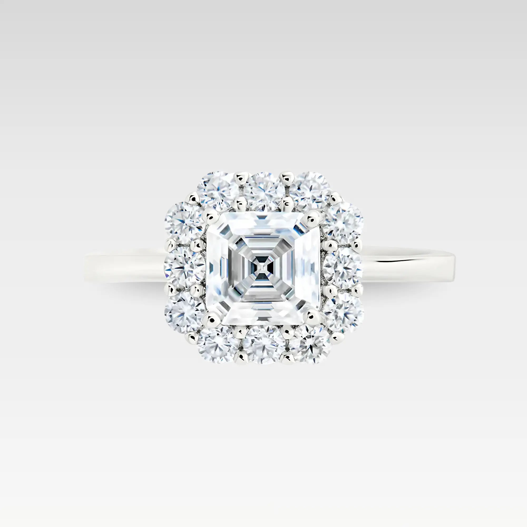 Sophia CZ Cushion Sterling Silver Ring